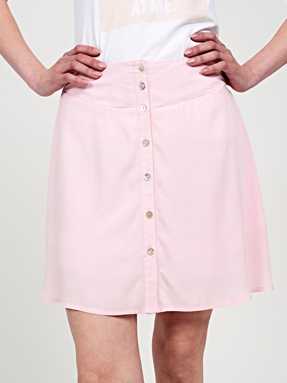 A-line skirt with front buttons