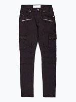 Slim cargo trousers with zippers