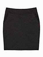Mini skirt with ruffle pocket detail