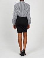 Striped shirt with puffled sleeves