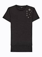 T-shirt with eyelets