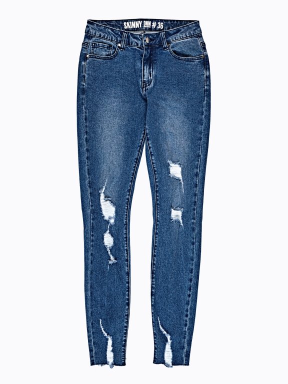 Damaged skinny jeans