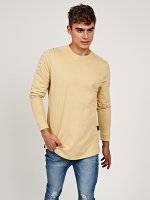 Longline sweatshirt with shoulder detail