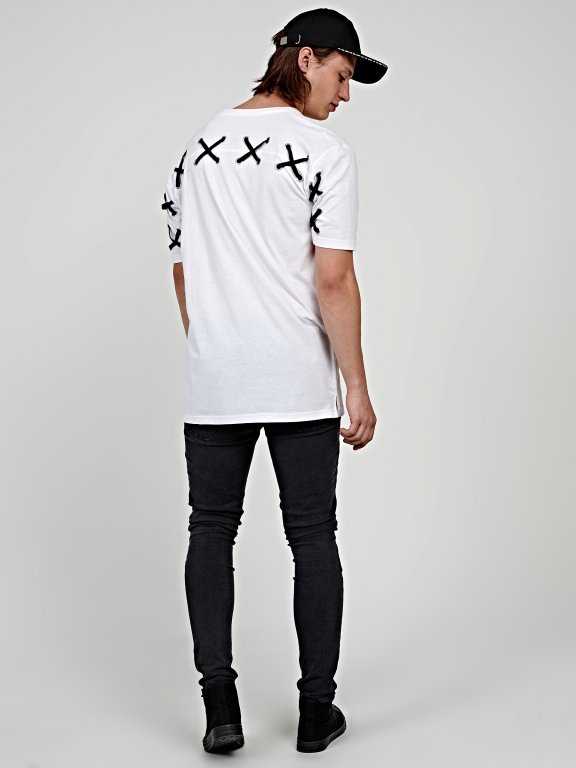 Oversized t-shirt with back lacing