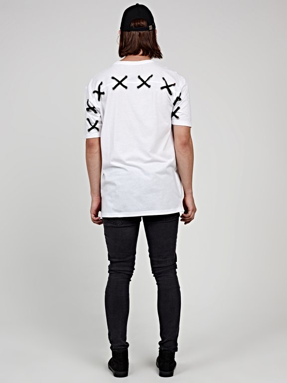 Oversized t-shirt with back lacing