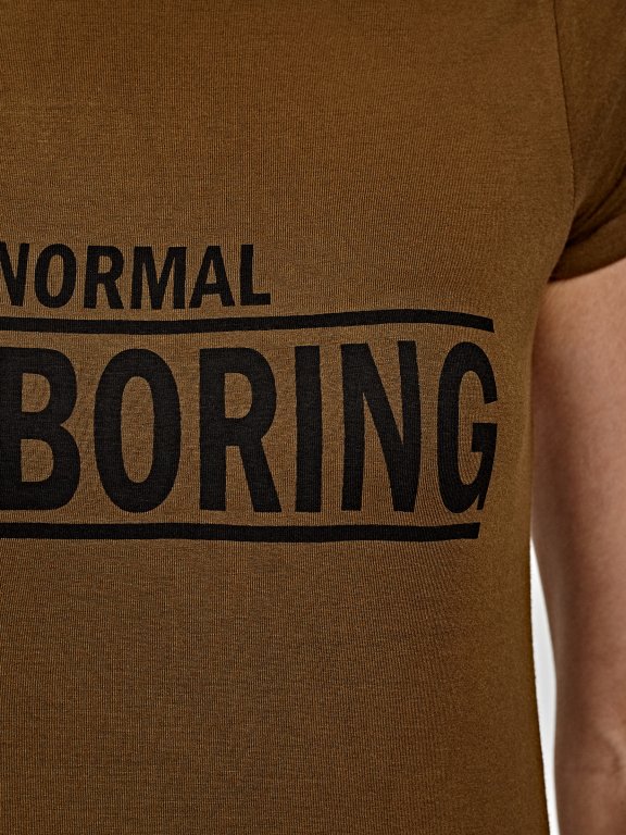 Longline asymmetrical t-shirt with message print