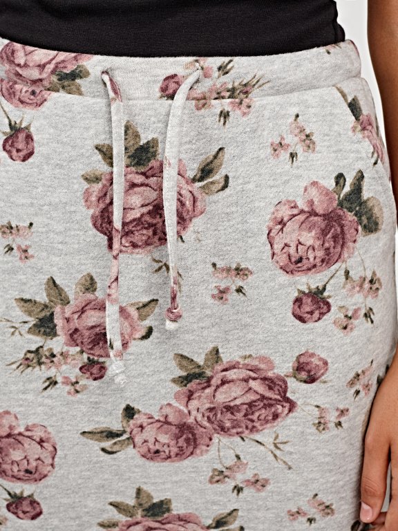 Spódnica mini z nadrukiem kwiatowym