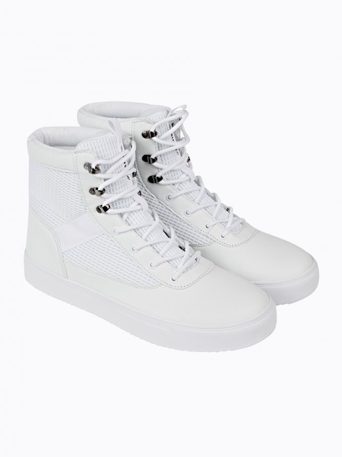 mid top lace up sneakers