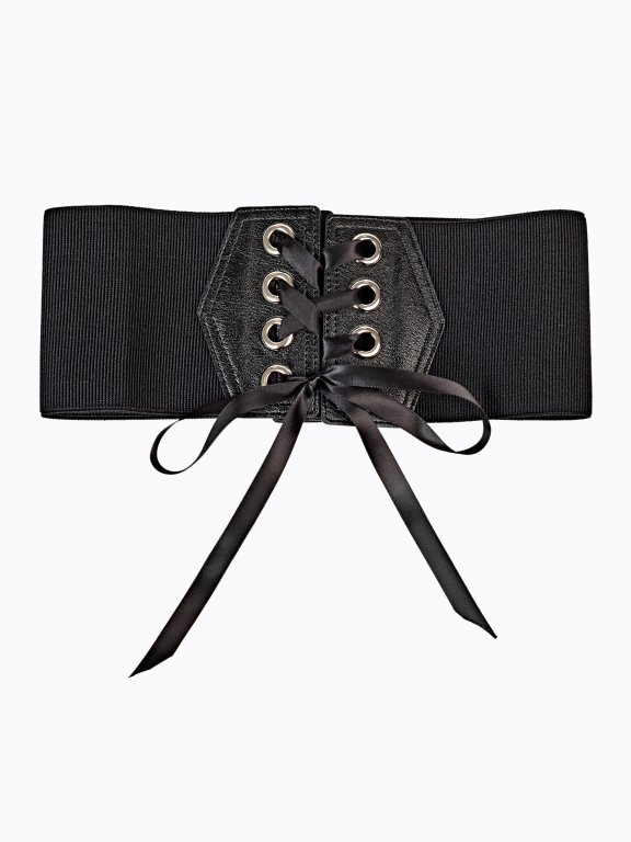 Lace-up corset belt