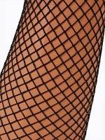 Fishnet tights with metallic thread