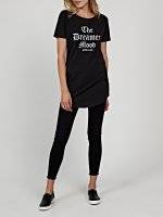 Longline distressed t-shirt with print