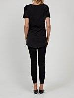 Longline distressed t-shirt with print
