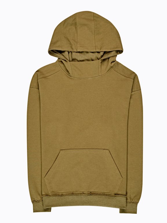 Hoodie with raw details