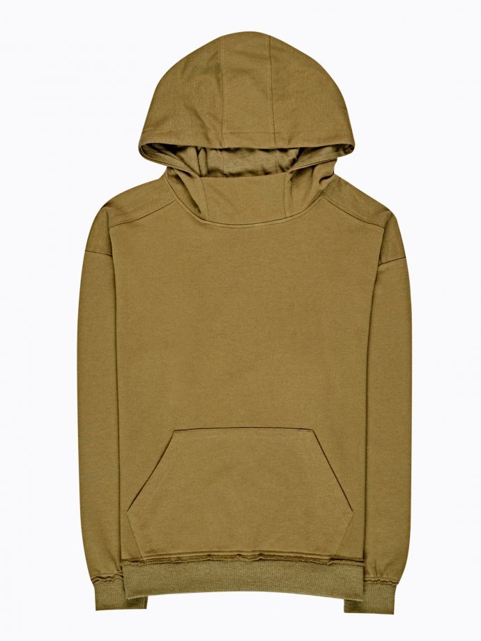 raw hoodie tan