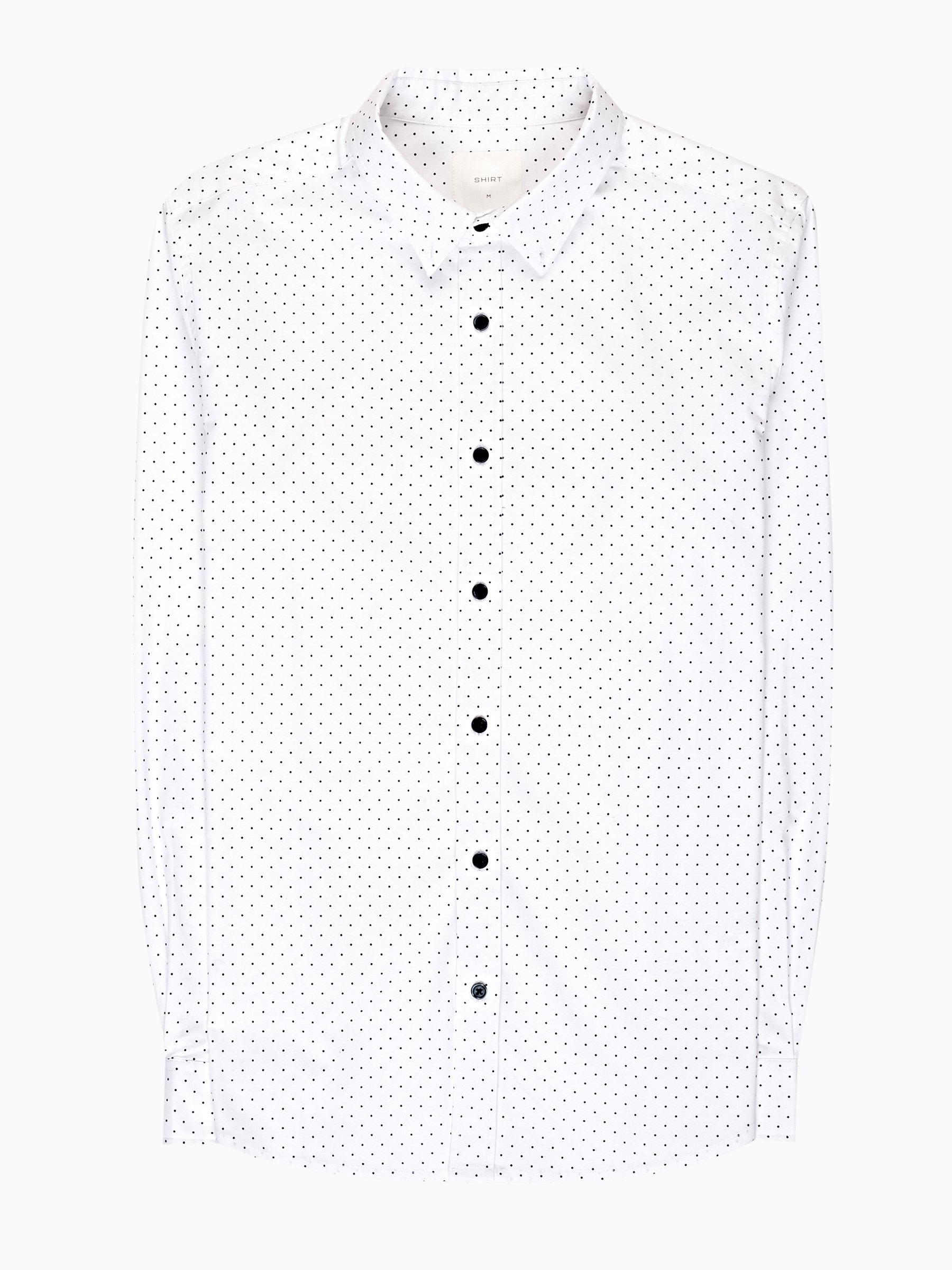 Polka dot print slim fit shirt with elbow patches | GATE