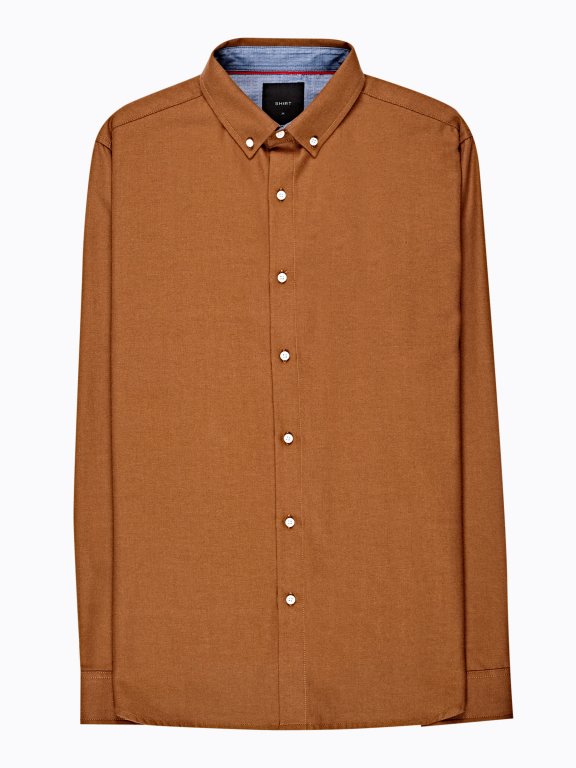 Lyocell and cotton blend regular fit shirt