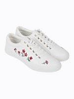 Floral embroidered sneakers