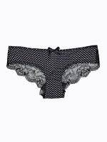 Hearts print panties with lace