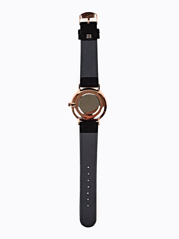 Leather strap watch