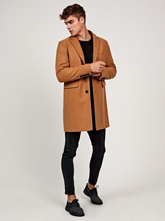 Longline plain coat