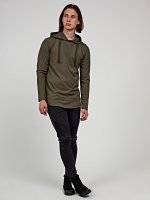 Hooded t-shirt with zippers