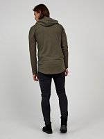 Hooded t-shirt with zippers