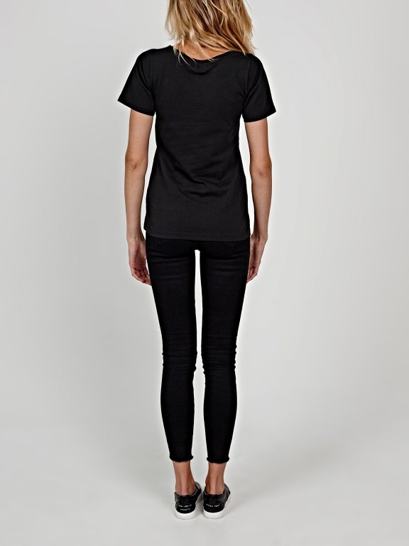 Longline t-shirt with message print