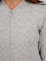 Quilted zip-up sweatshirt
