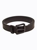Wide belt with square metal buckle