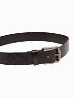 Wide belt with metal buckle
