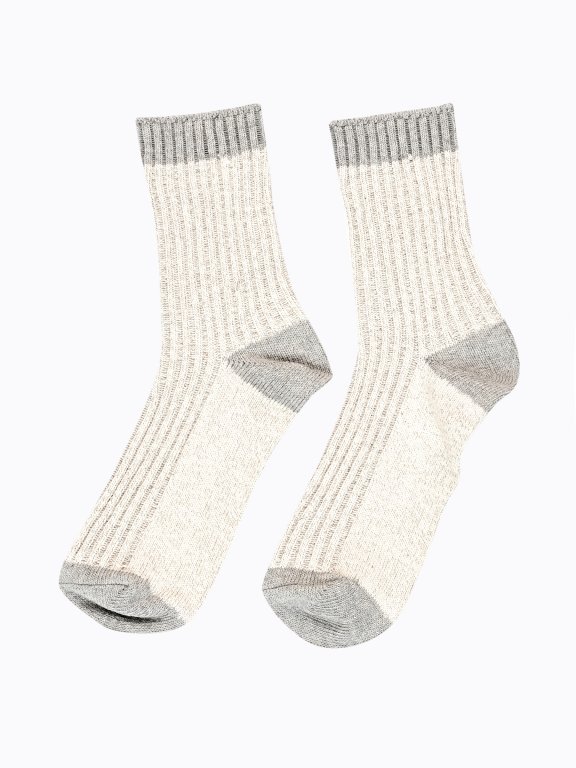 Marled crew socks