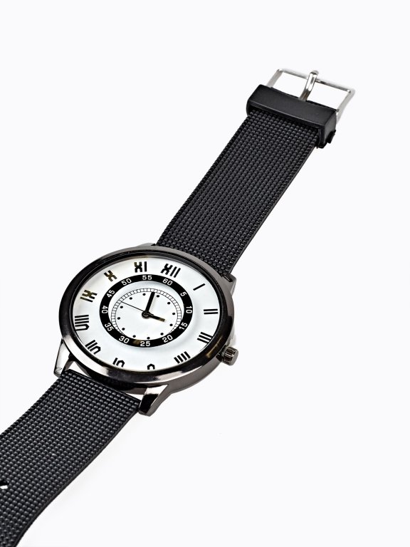 WATCH WITH STRUCTURED STRAP