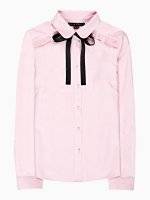 Shirt with bow tie and ruffle detail