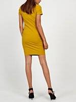 Bodycon dress with golden buttons
