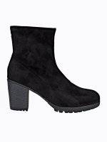 High heel sock ankle boots with track sole