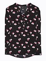 Polka dot & flower print blouse