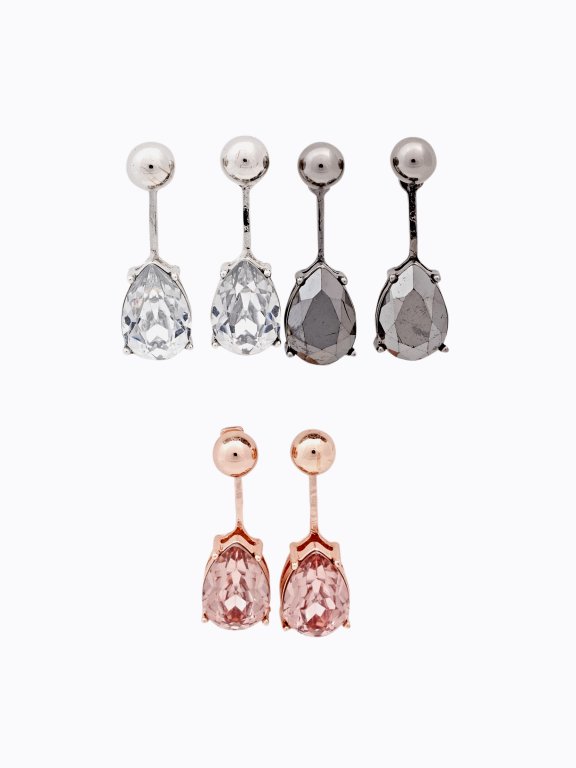 3-pack drop earrings set