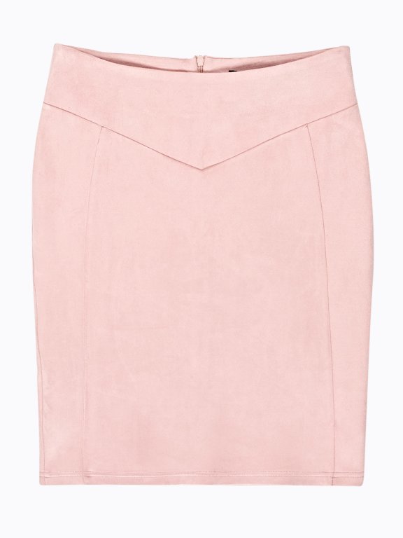 Faux suede skirt