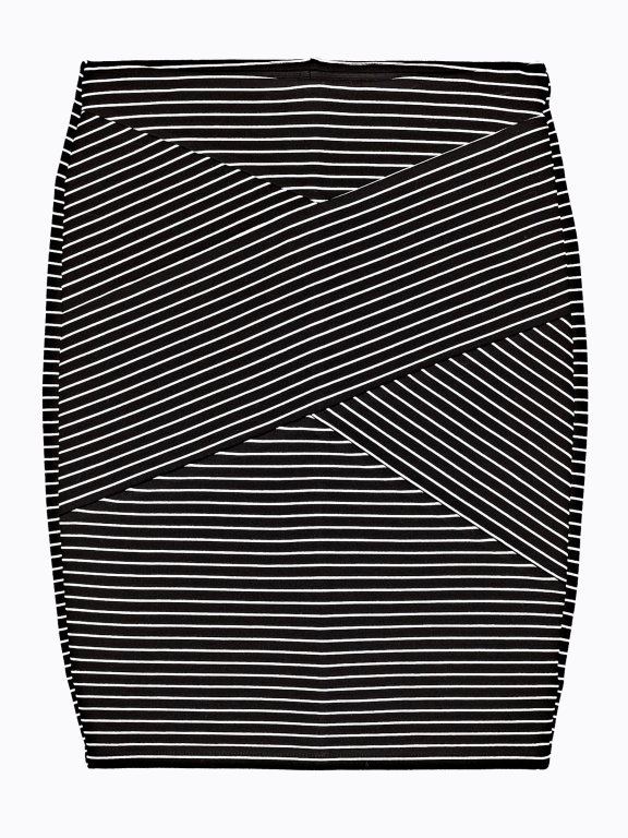 Striped bodycon skirt