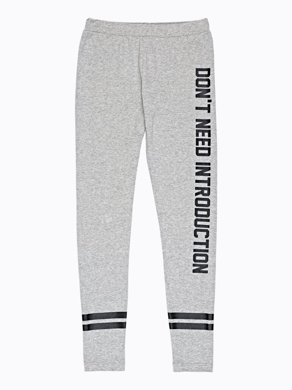 Leggings with message print