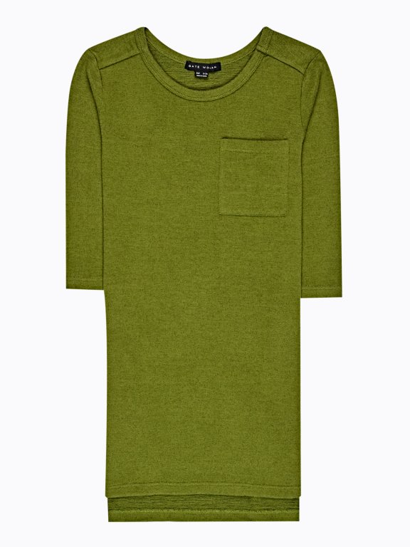 LONGLINE T-SHIRT WITH CHEST POCKET