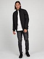 Quilted jacket with stand up collar