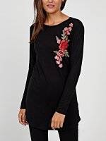 Jumper with floral embroidery