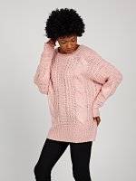 Predimenzionirani pulover s uzorkom pletenica