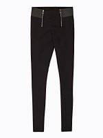 Super stretch trousers with zippers