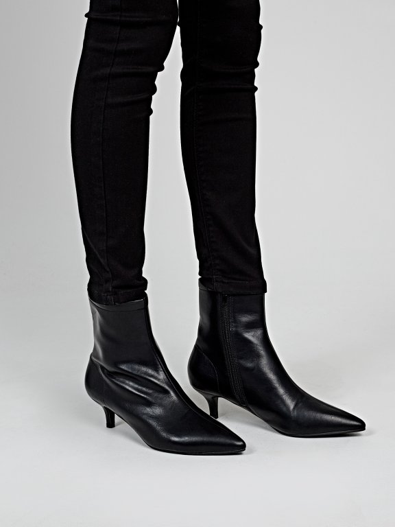 Mid heel ankle boots