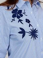 Striped shirt with embroidery