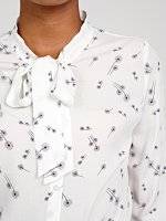 VISCOSE BLOUSE WITH BOW TIE