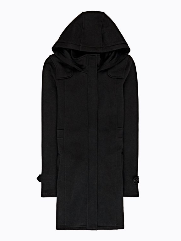 Longline jacket with hood