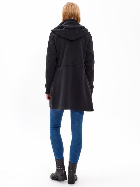 Longline jacket with hood